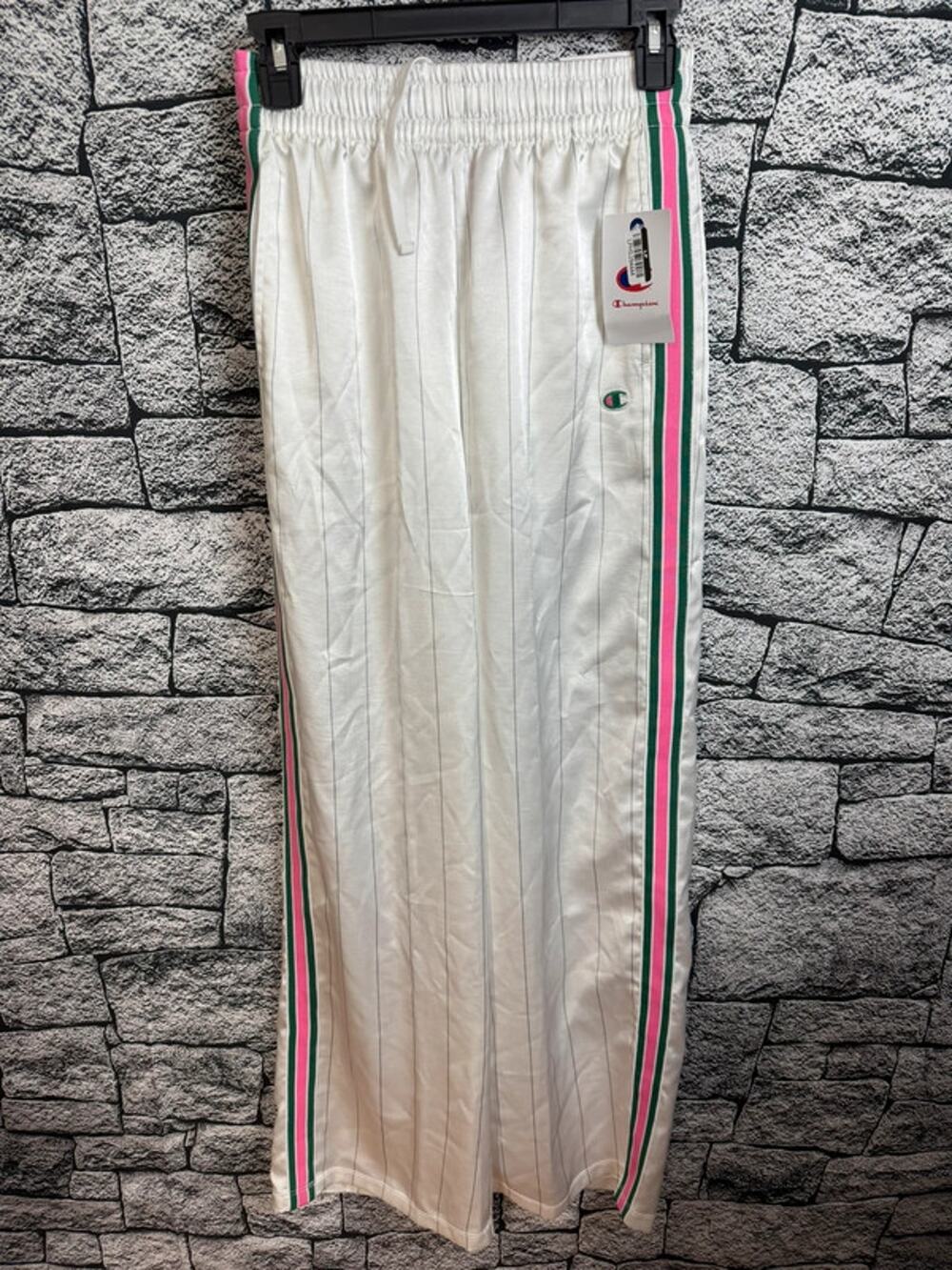 NWT Ladies Champion White Pinstripe Game Set Match Pants -XS